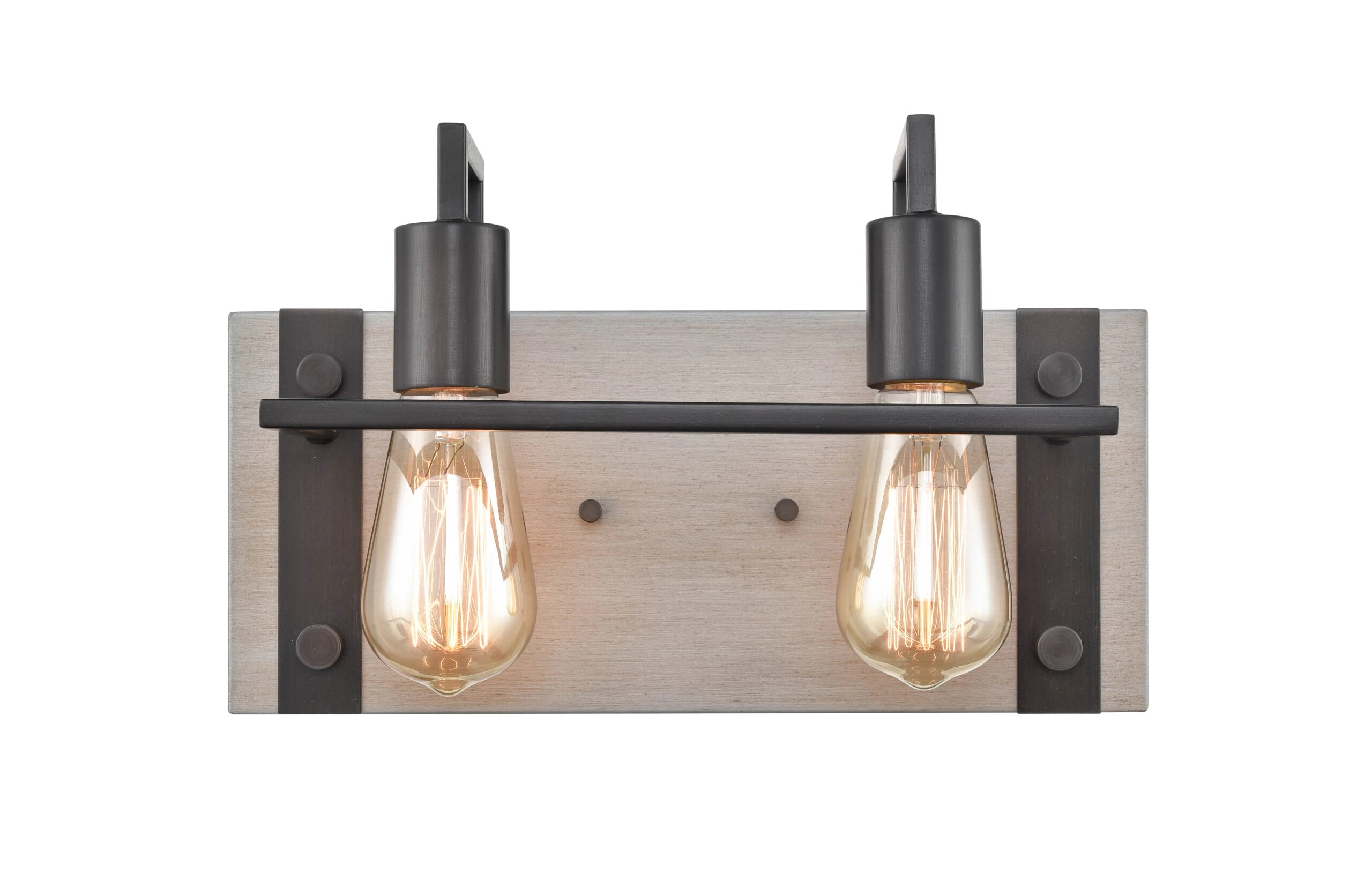 BL82 Bronze/Oak 2 Light Vanity