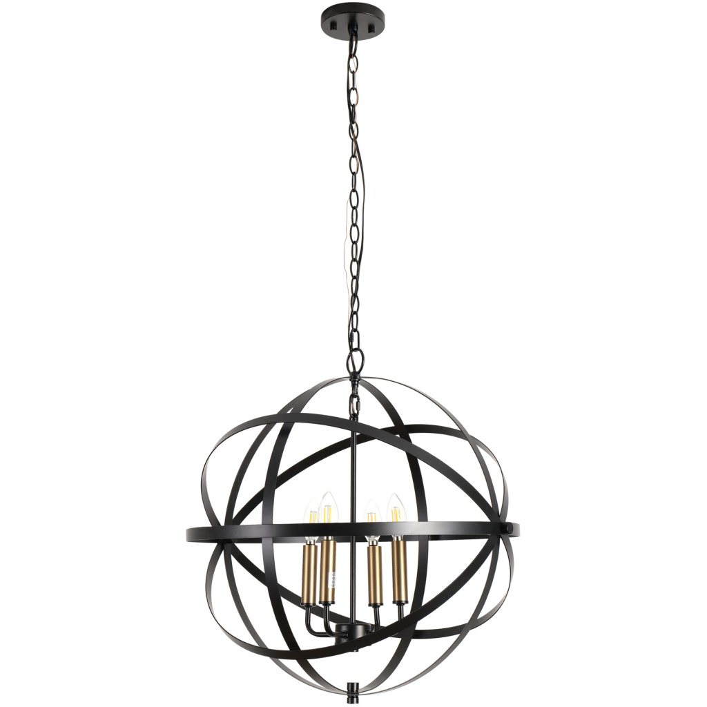 SH22 Black (w/ included interchangeable Burnished Brass candle sleeves