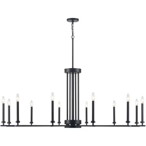 Lady Boss 60" Black 12 Light Chandelier