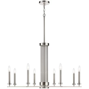 Lady Boss 37" Brushed Nickel 8 Light Chandelier