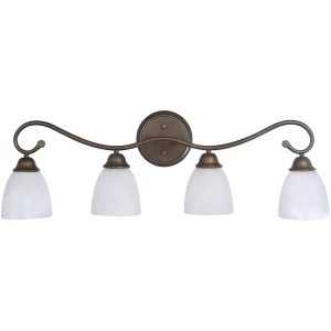 BL42 Venetian Bronze/Alabaster 4 Light Vanity