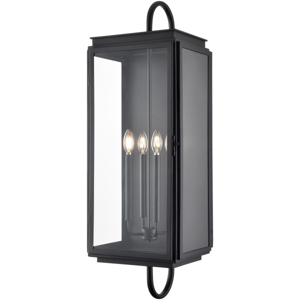 ARRIVING SOON!  Banks 38" Black Outdoor Wall Lantern - Image 3